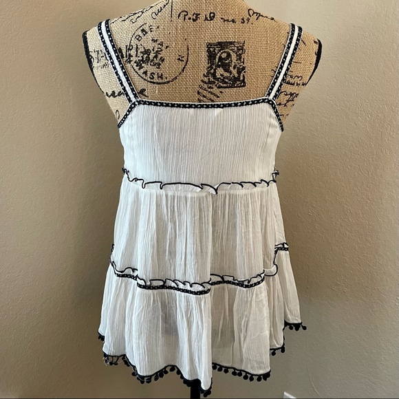 ASOS: MISS SELFRIDGE Tiered Poplin Tank Blouse NWOT - Picture 5 of 9